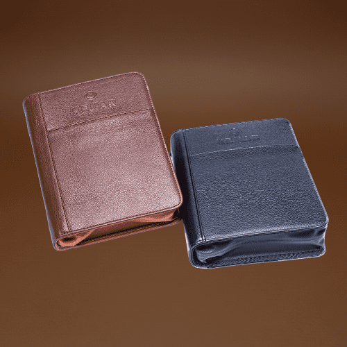 KEJIAR Cigar Humidor Case - Portable Cigar Box with Straight Cutter, V Cutter, Hole Puncher, Humidifier Packs, Travel Humidor and Cigar Accessories Gift Set Leather Case.