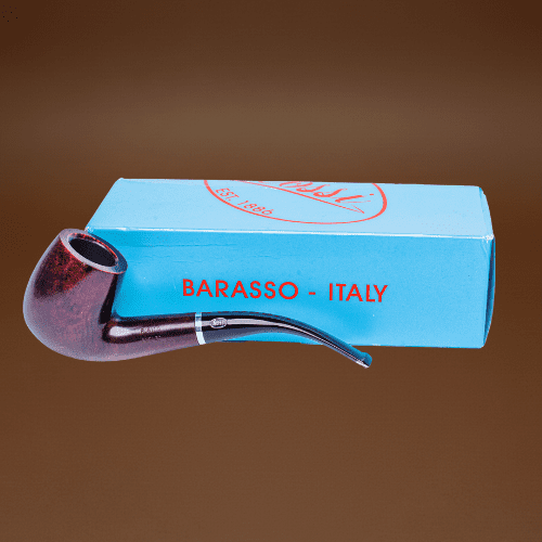 Rossi Rubino Antico Handmade Briar Pipe by Savinelli - Deep Red Hand Brushed Stain with Polished Finish & Rich Wood Grain, 6mm