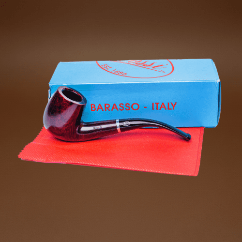 Rossi Rubino Antico Handmade Briar Pipe by Savinelli - Deep Red Hand Brushed Stain with Polished Finish & Rich Wood Grain, 6mm