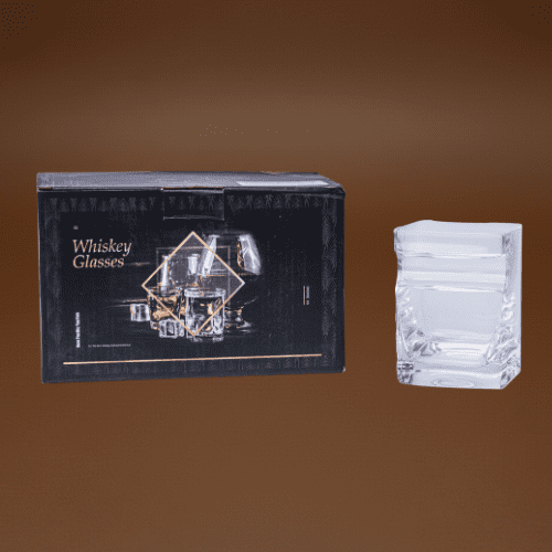 YouYah Cigar Whiskey Glasses with Cigar Holder - Set of 2, Cigar Accessories, Crystal Whiskey Glass