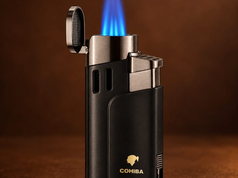 Cohiba Cigar Torch Lighter with Punch 4 Jet Refillbale Lighters Windproof